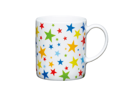 Lily's Home Kitchen craft Set of 6 KitchenCraft 80ml Porcelain Multi Stars Espresso Cup
