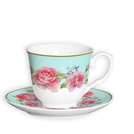 Lily's Home Lilys Cup Ceramic Ceramic Coffee  Cup With Saucer - 6 Pieces