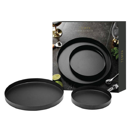 AURORA MATTE BLACK 2PK SERVING TRAY