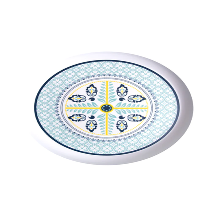 POSITANO TILE MELAMINE ROUND PLATTER