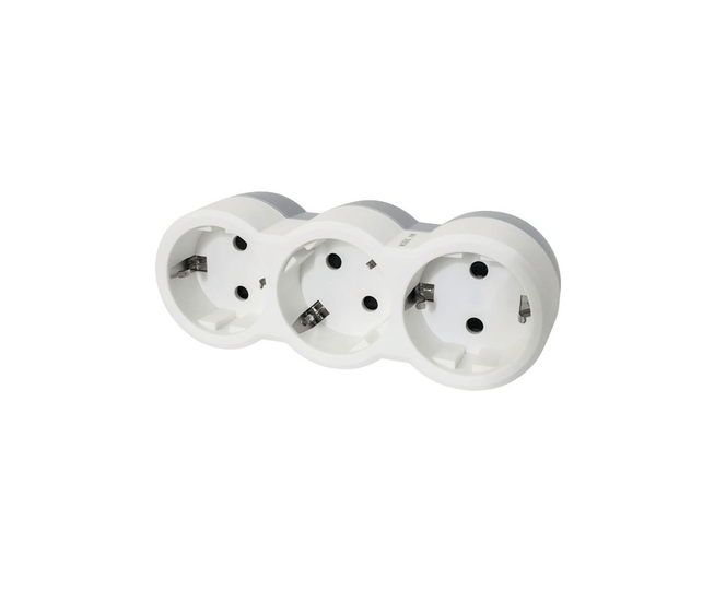 Triple Plug Socket Innerview TRIPLE PLUG 16A 3 GROUNDED SOCKETS - WHITE – Mega Hardware