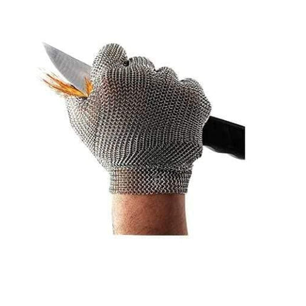 Mega Hardware Gloves & Vests Stainless Steel Metal Mesh Chainmail Glove|| كفوف مقاومة للقطع