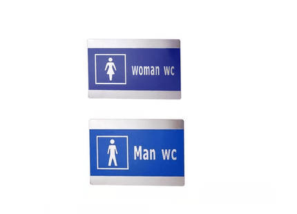 Mega Hardware Safety Signs S.Steel Man/Women WC||اشارات ارشادية