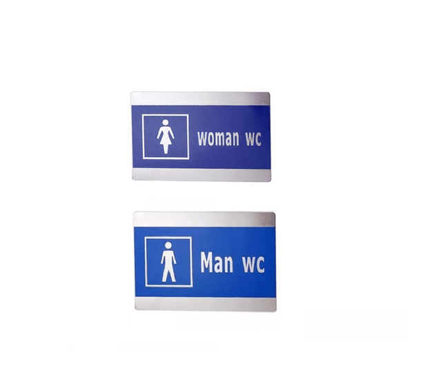 Mega Hardware Safety Signs S.Steel Man/Women WC||اشارات ارشادية