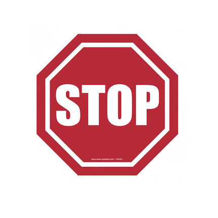 Mega Hardware Safety Signs STOP adhesive pictogram||اشارة تحذيرية-توقف