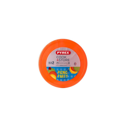 طبق طهي وتخزين بايركس مع غطاء  21 سم + 16 سم