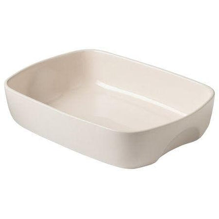 صينية مستطيلة بيضاء 23 × 17 سم