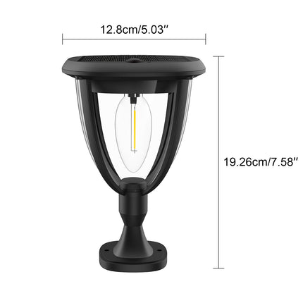 مصباح ديكور خارجي مثبت على الحائط مقاوم للماء بالطاقة الشمسية 2 قطعة