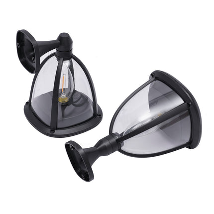 مصباح ديكور خارجي مثبت على الحائط مقاوم للماء بالطاقة الشمسية 2 قطعة