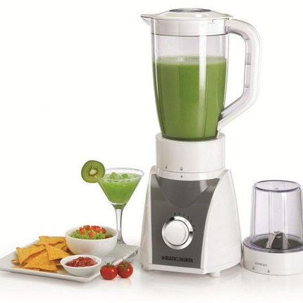 Black &amp; Decker Blender with Grinder, 500 Watt, White