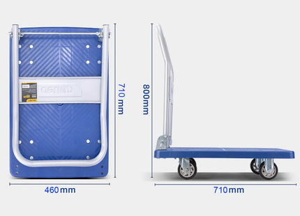 Blue flat carriage, 300 kg, 73*43 cm